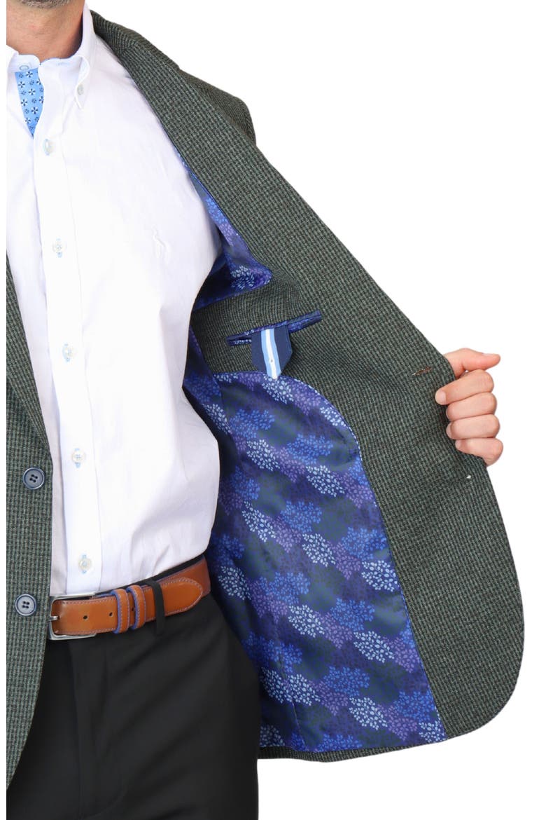 Micro Heathered Check Sport Coat, Alternate, color, OLIVE