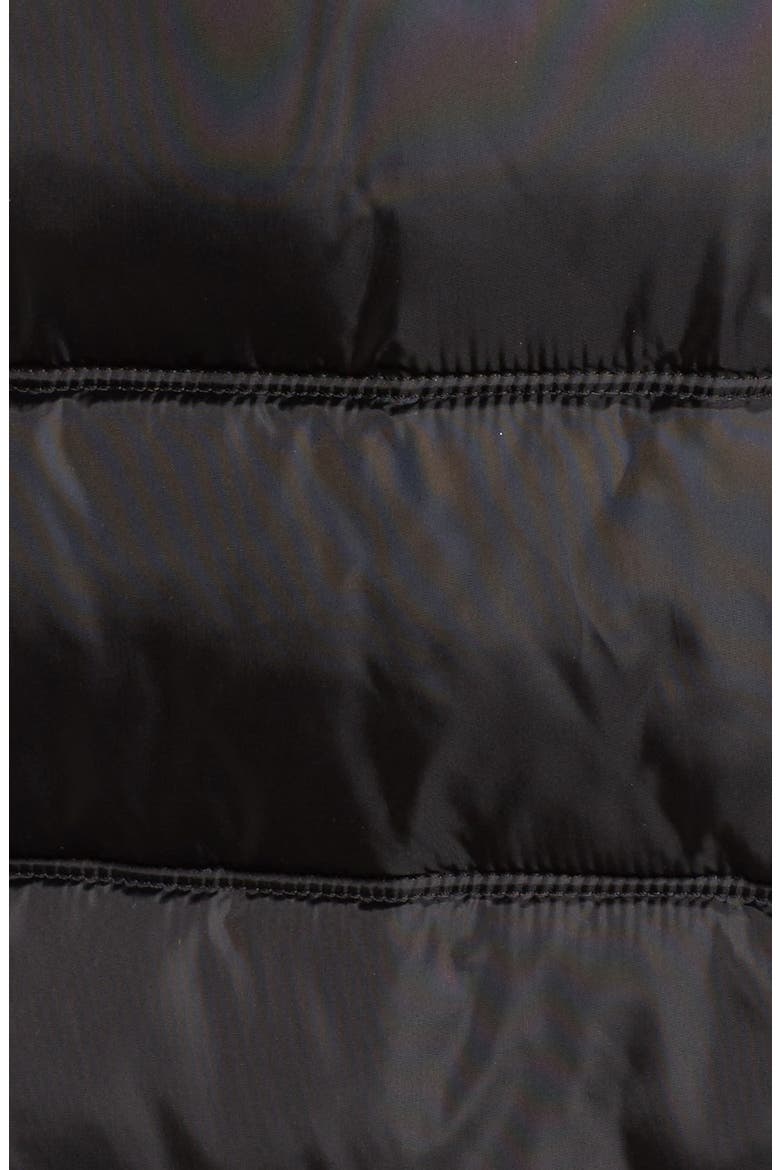 Belted Puffer Coat, Alternate, color, BLACK