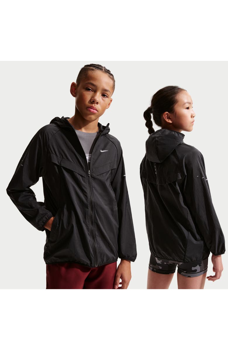 Nike Kids' Stride Water RepellentJacket, Alternate, color, Black/ Black