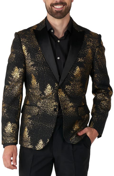 X-Mas Festive Forest Notch Collar Blazer