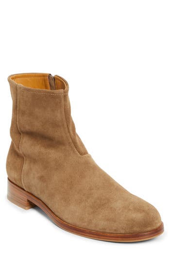 Common Projects Suede Zip Boot In Tan