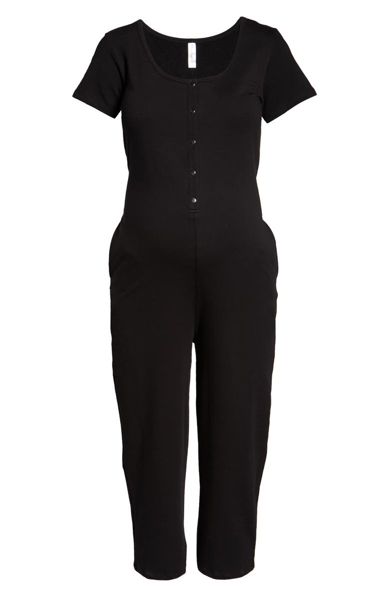 Belabumbum Short Sleeve Nursing/Maternity Romper, Alternate, color, 