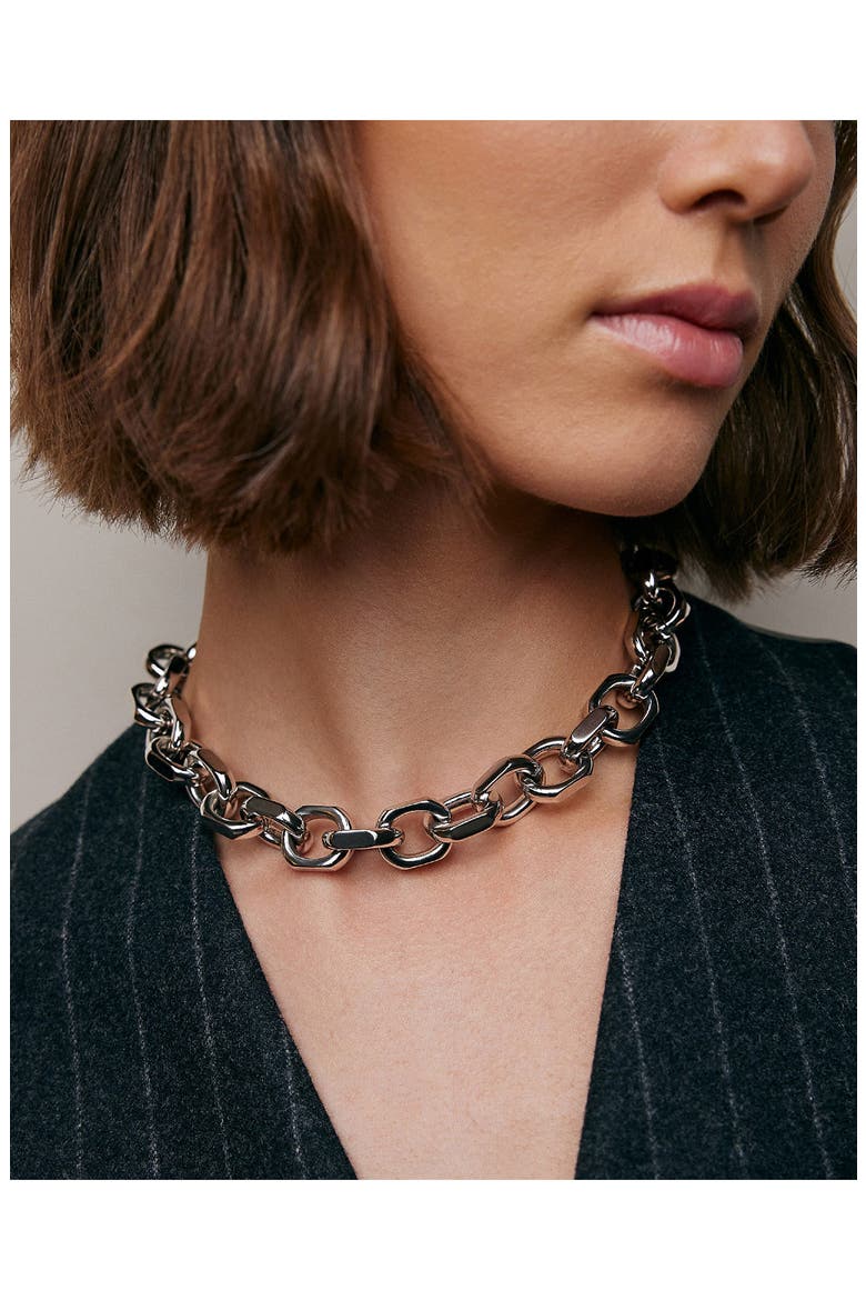 City Link Necklace, Alternate, color, SILVER