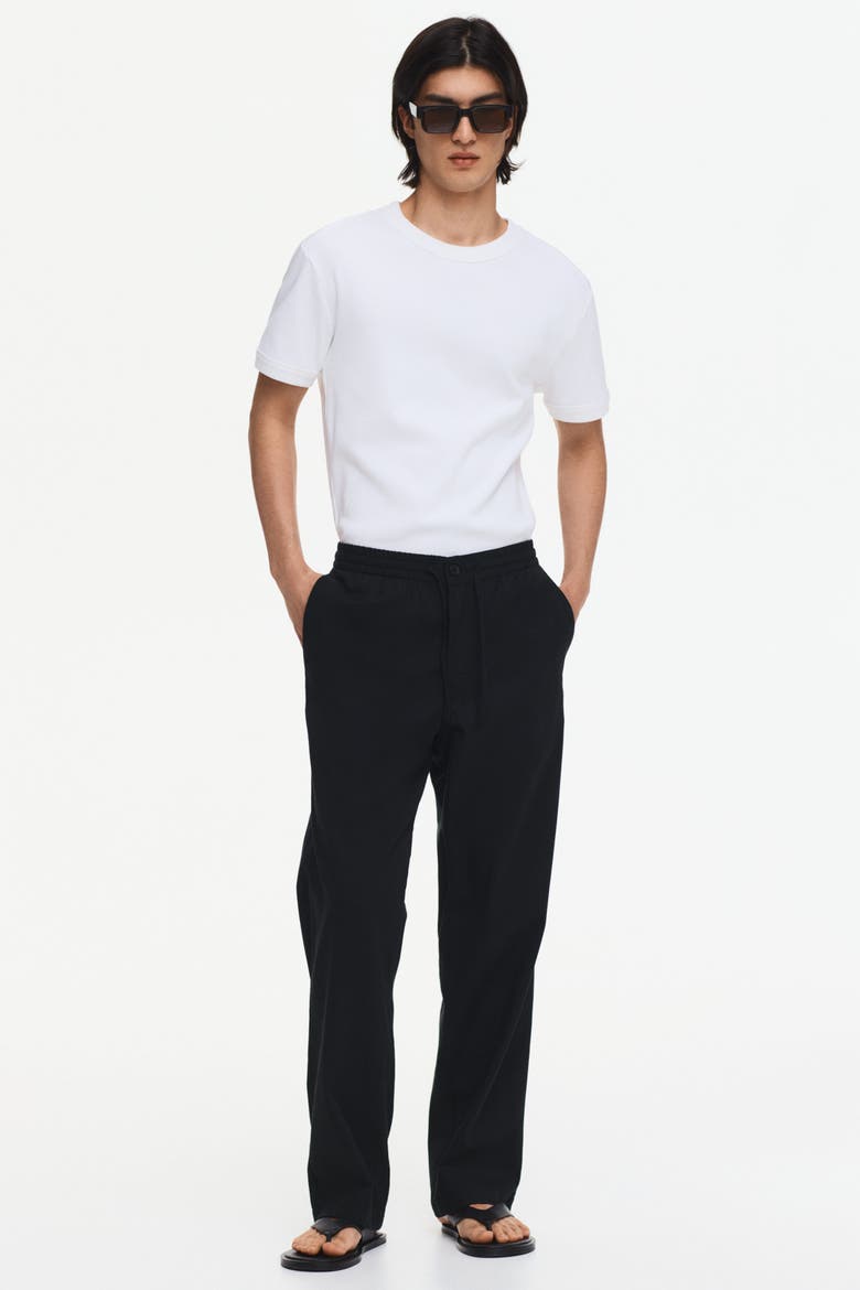 Relaxed Fit Trousers, Main, color, Black