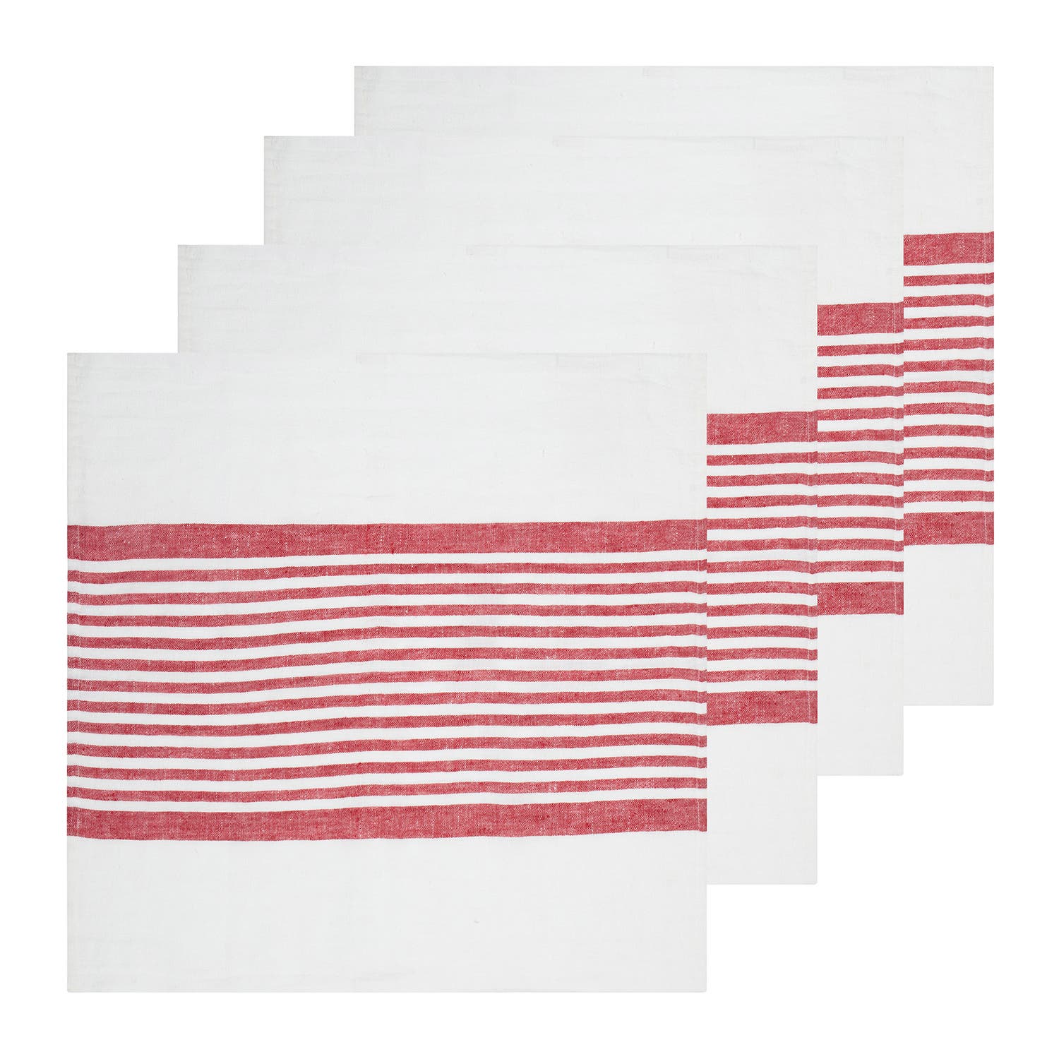 White, Red 20" x 20"