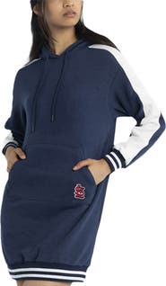 LUSSO Women's Lusso Navy St. Louis Cardinals Mara Tri-Blend Hoodie Dress