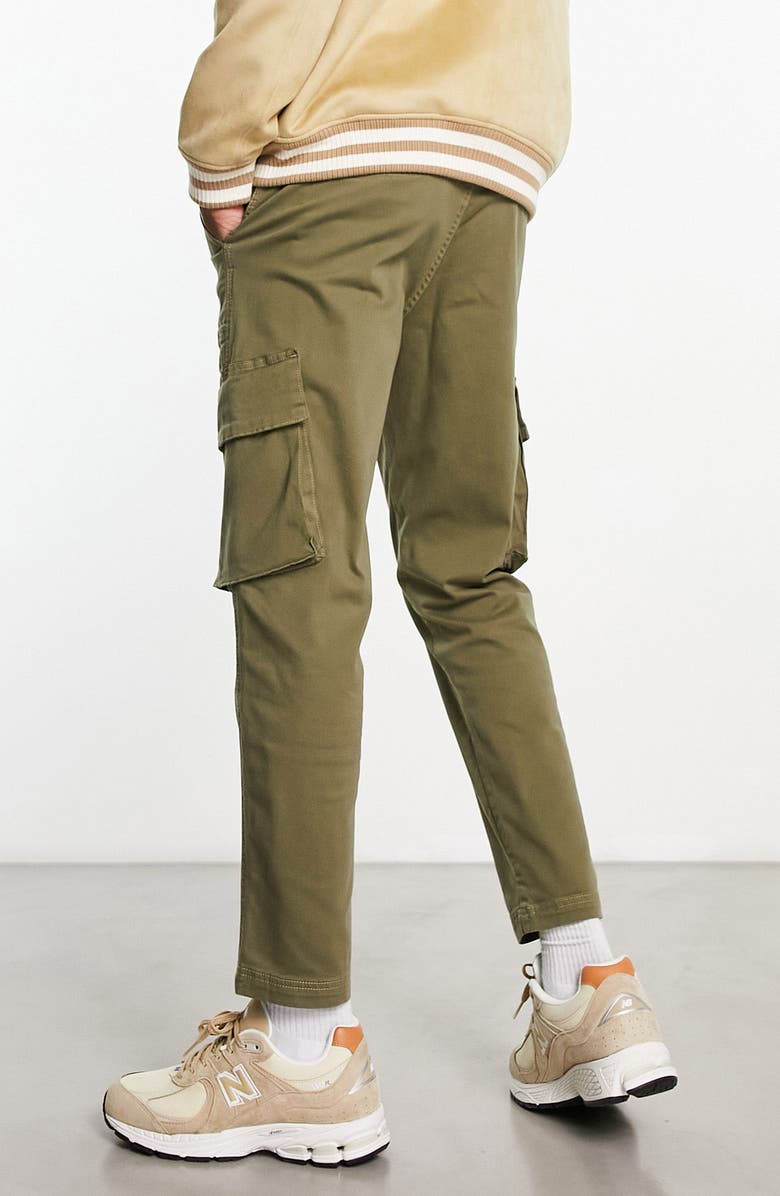 ASOS DESIGN Tapered Cargo Trousers, Alternate, color, 