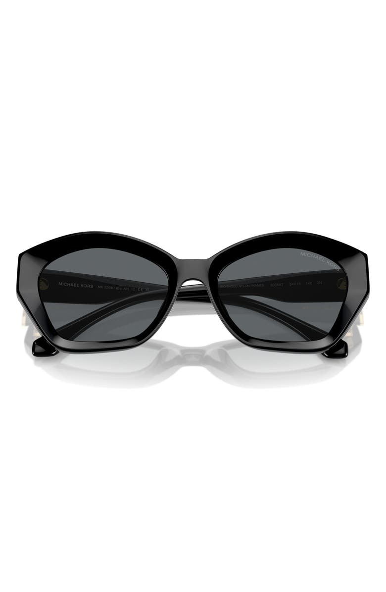 Michael Kors Bel Air 54mm Geometric Sunglasses, Alternate, color, Black