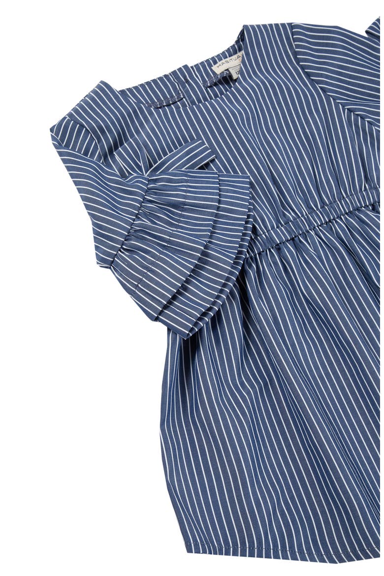 Habitual Stripe Bell Sleeve Dress, Alternate, color, BLUE MULTI