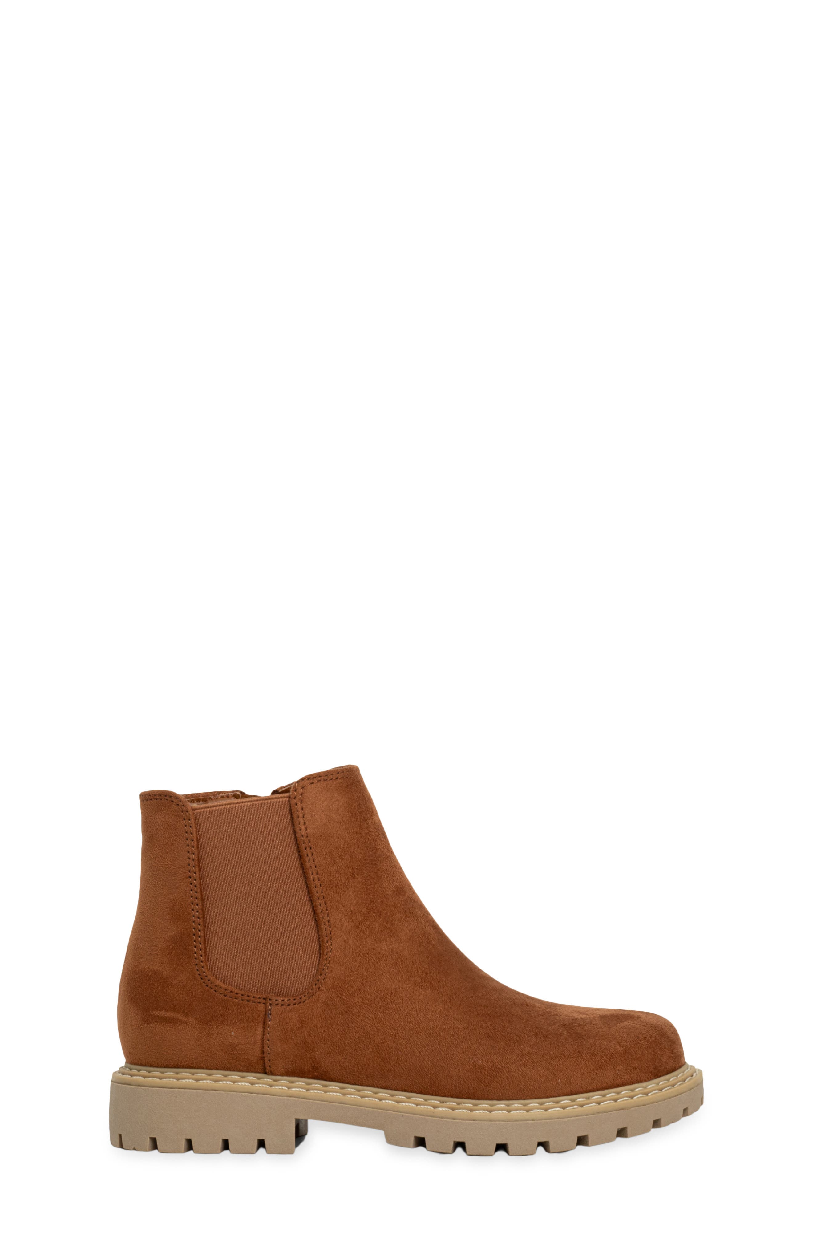 Kids' Zophie Lug Sole Boot, Alternate, color, CAMEL SUEDE