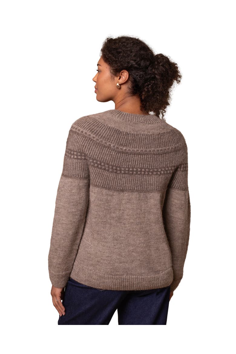 British Wool Yoke Pattern Sweater, Alternate, color, Natural