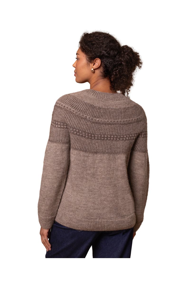 Celtic & Co. British Wool Yoke Pattern Sweater, Alternate, color, Natural