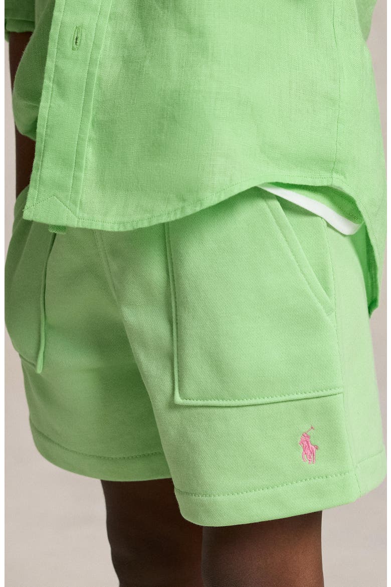 Kids' Easy French Terry Drawstring Shorts, Alternate, color, KEY LIME