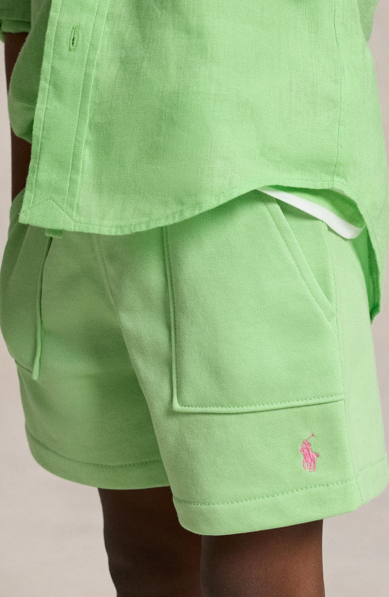Polo Ralph Lauren Kids' Easy French Terry Drawstring Shorts, Alternate, color, Key Lime