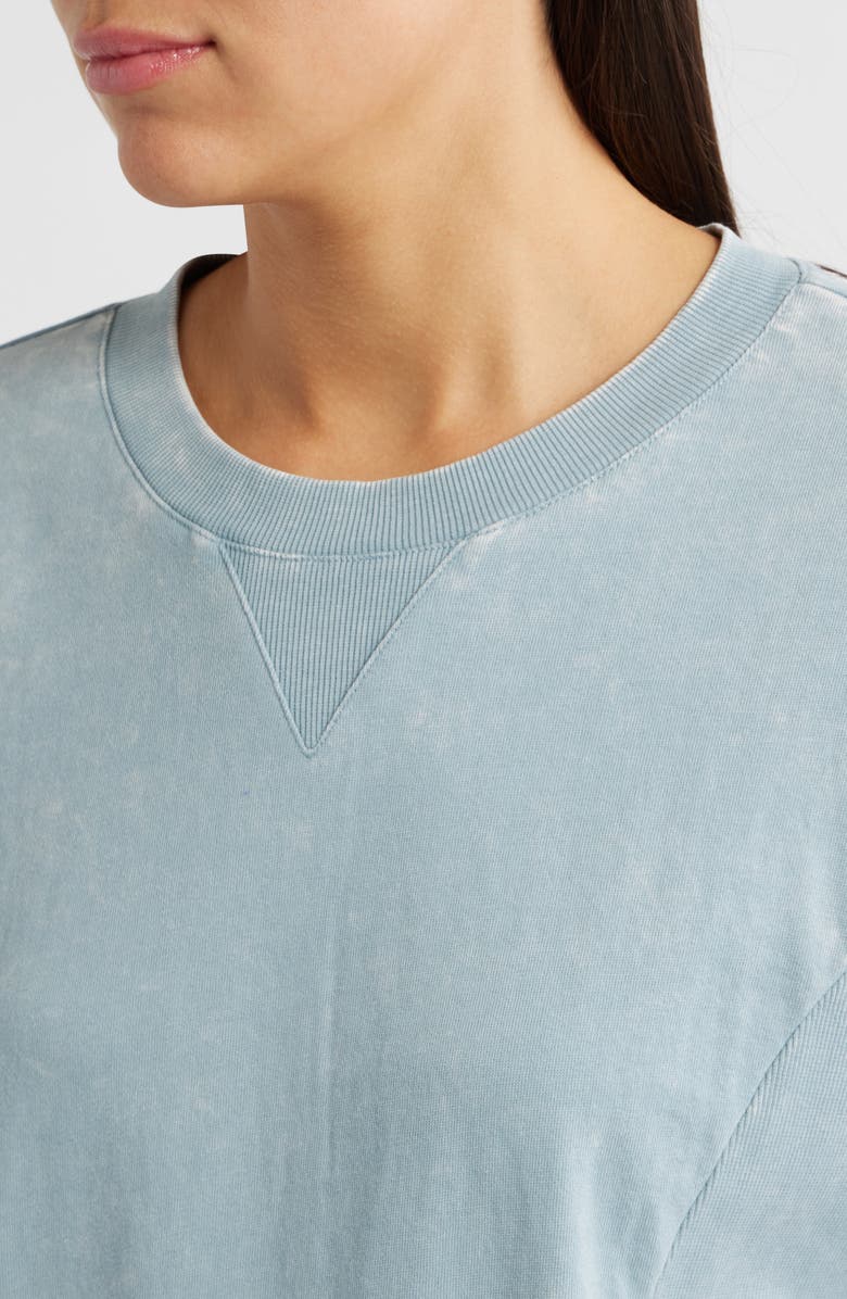 CITY BLUES Short Sleeve Cotton Sweatshirt, Alternate, color, Blue Grotto