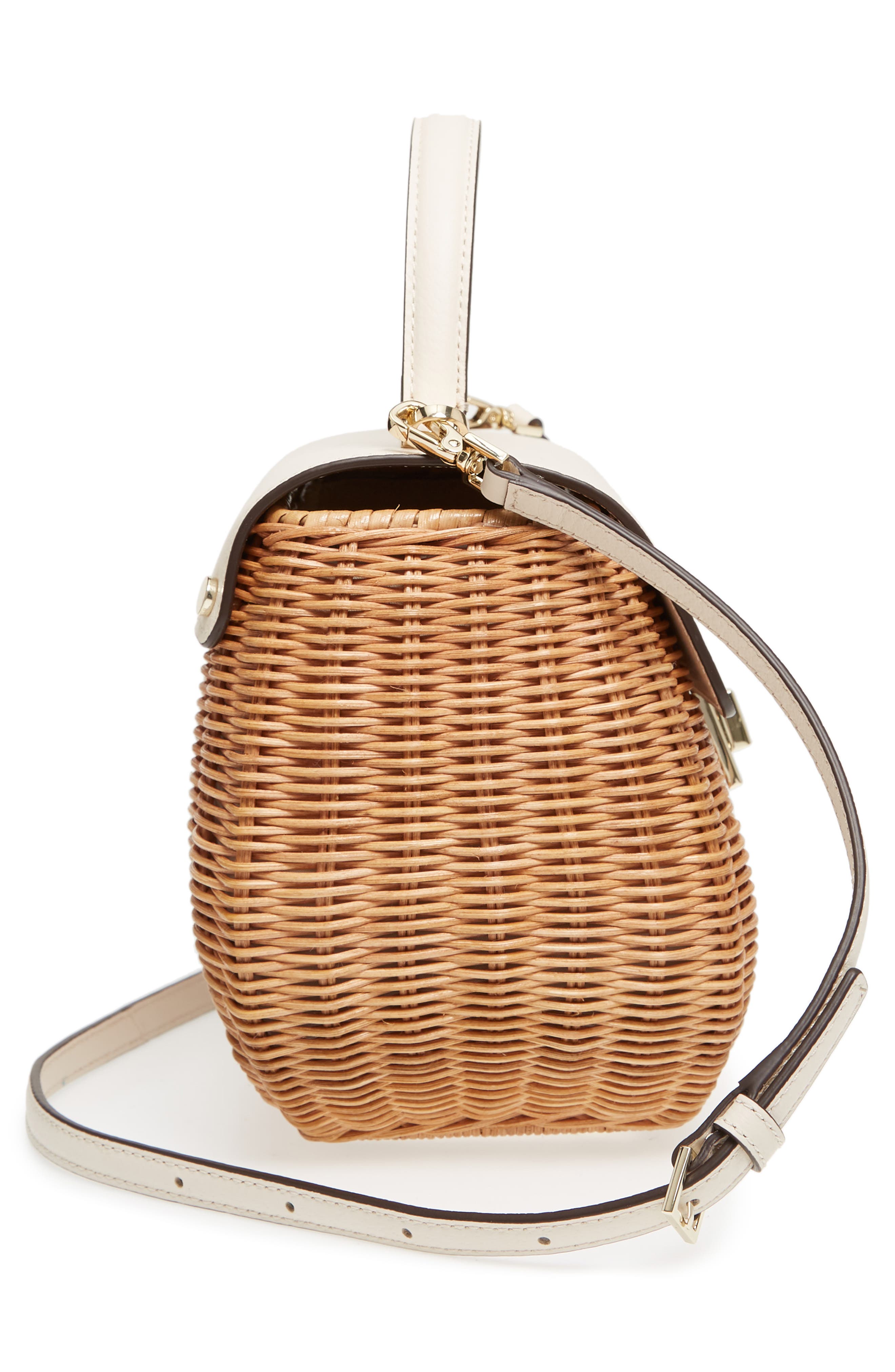 Kate Spade New York bloom street - justina wicker satchel, Alternate, color, 