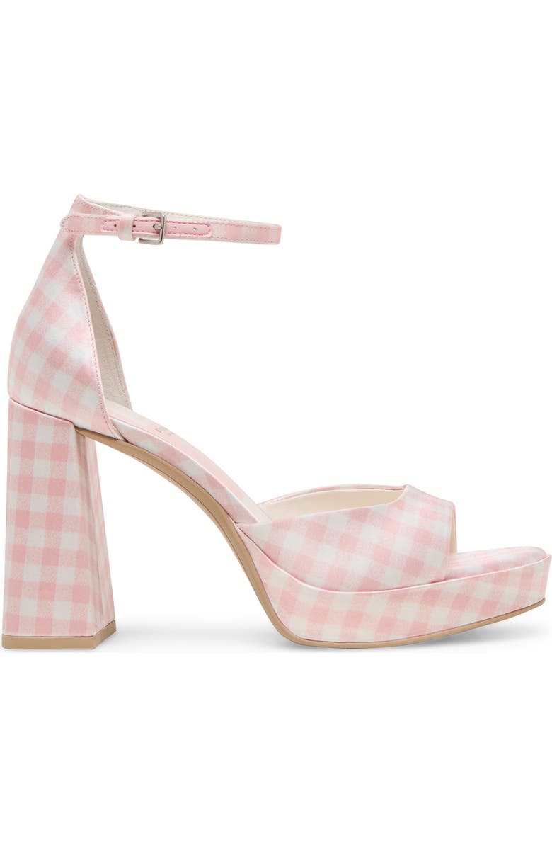 Dolce Vita x Byrdie Golf Pandro Ankle Strap Platform Sandal, Alternate, color, Pink Plaid