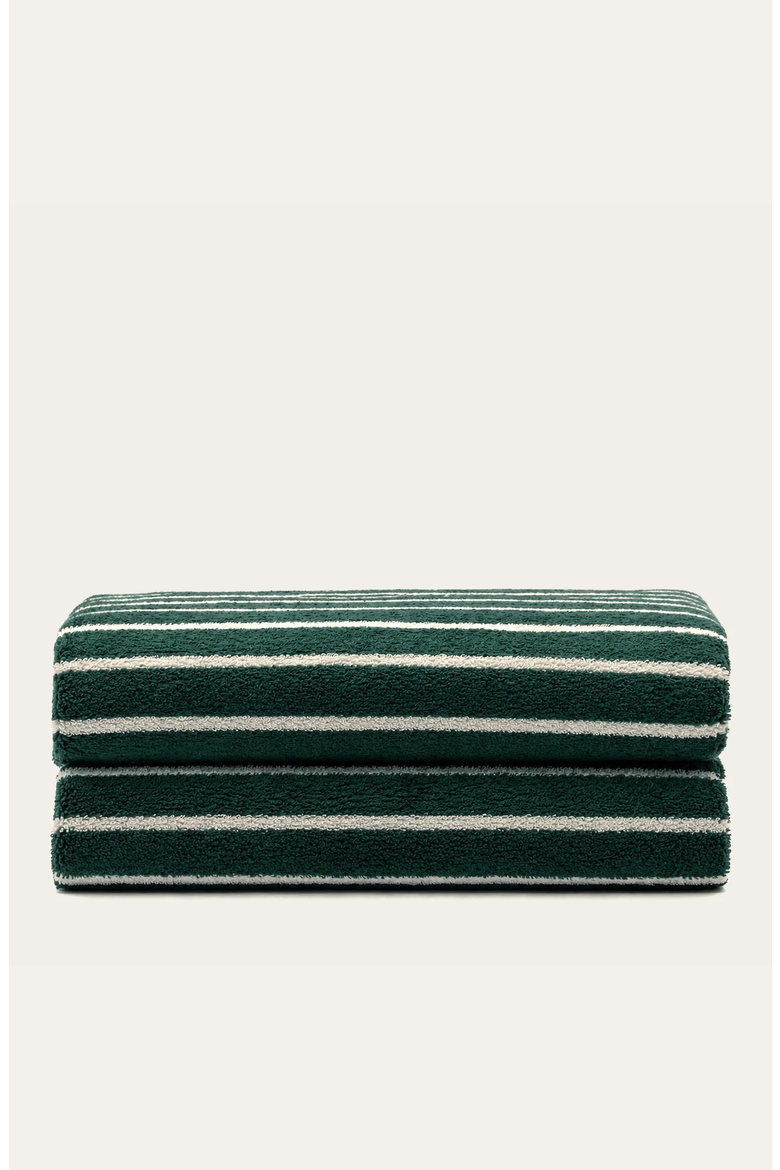 Ultraplush Australian Cotton 2-piece Bath Towel Set, Main, color, Verdant & Ecru