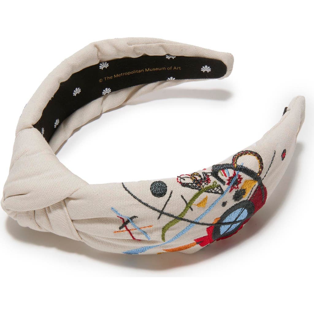 Lele Sadoughi The Met Knotted Kandinsky Embroidered Headband In Multi