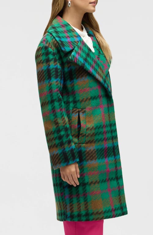 Nvlt Notch Lapel Felted Coat In Green