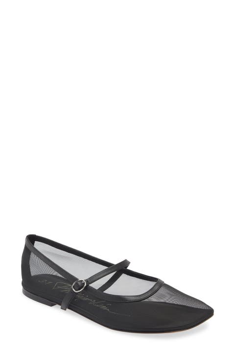 Mesh Mary Jane Flat (Women)