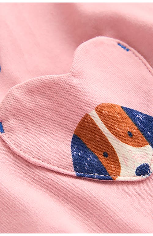Mini Boden Kids' Ariel Twirly Long Sleeve Cotton Jersey Dress In Pink