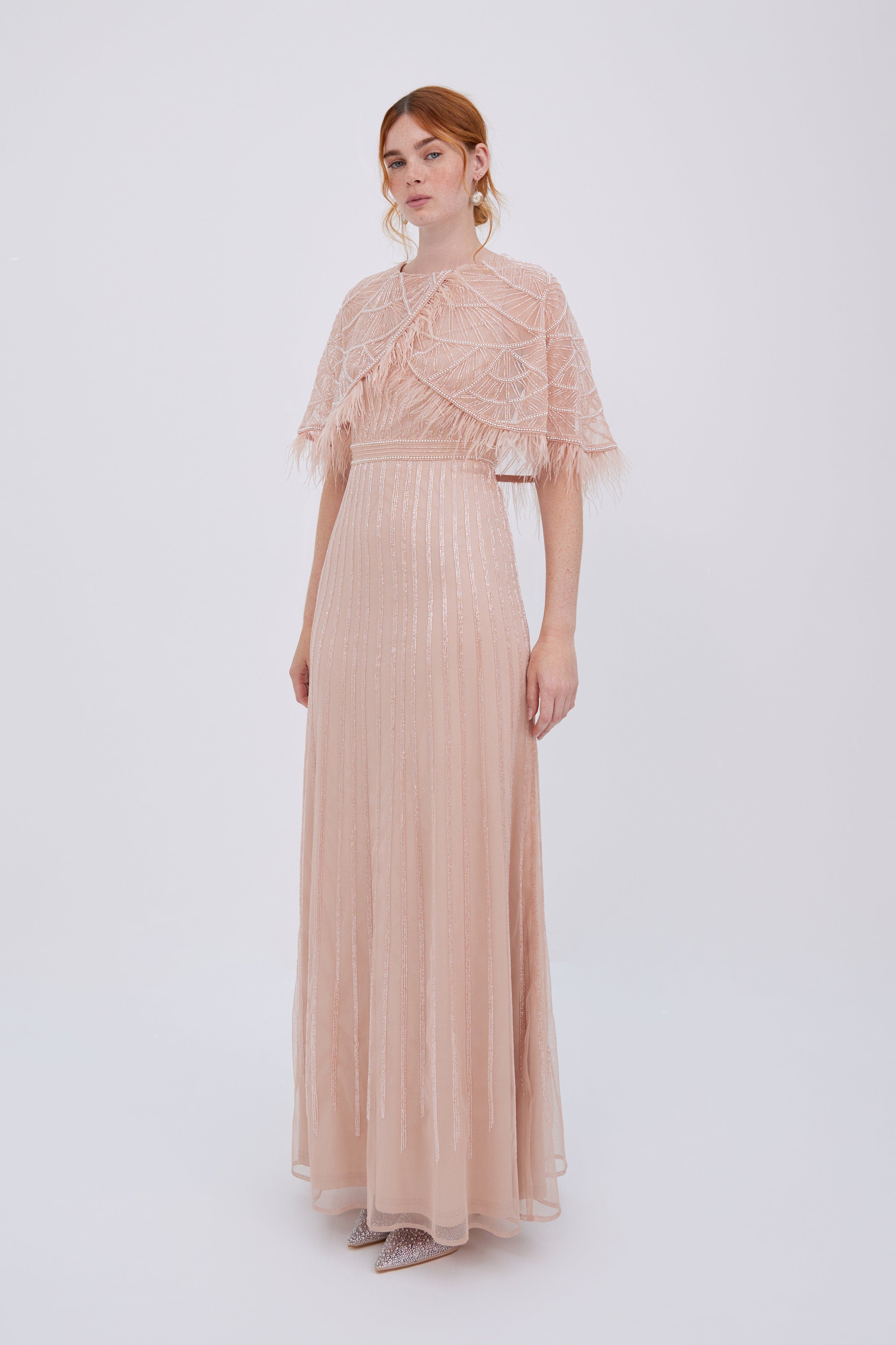 RAISHMA Adira Gown in Beige 