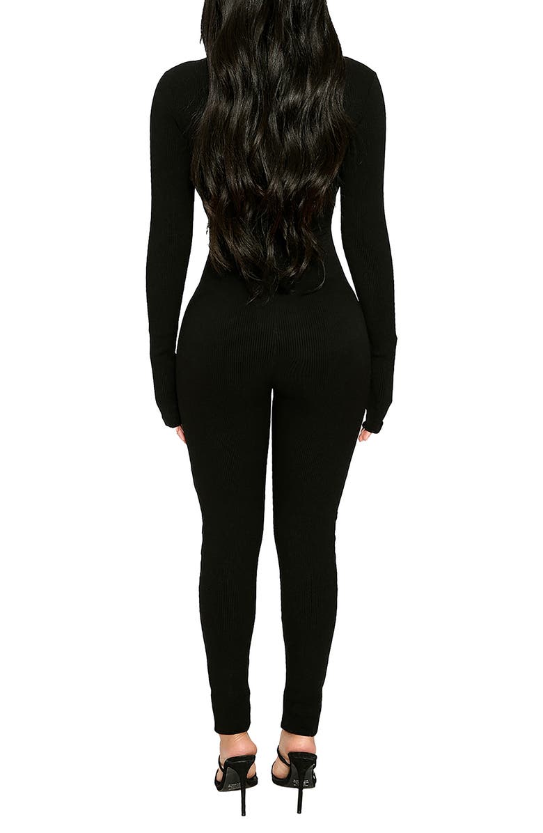 Naked Wardrobe All Body Long Sleeve Jumpsuit, Alternate, color,