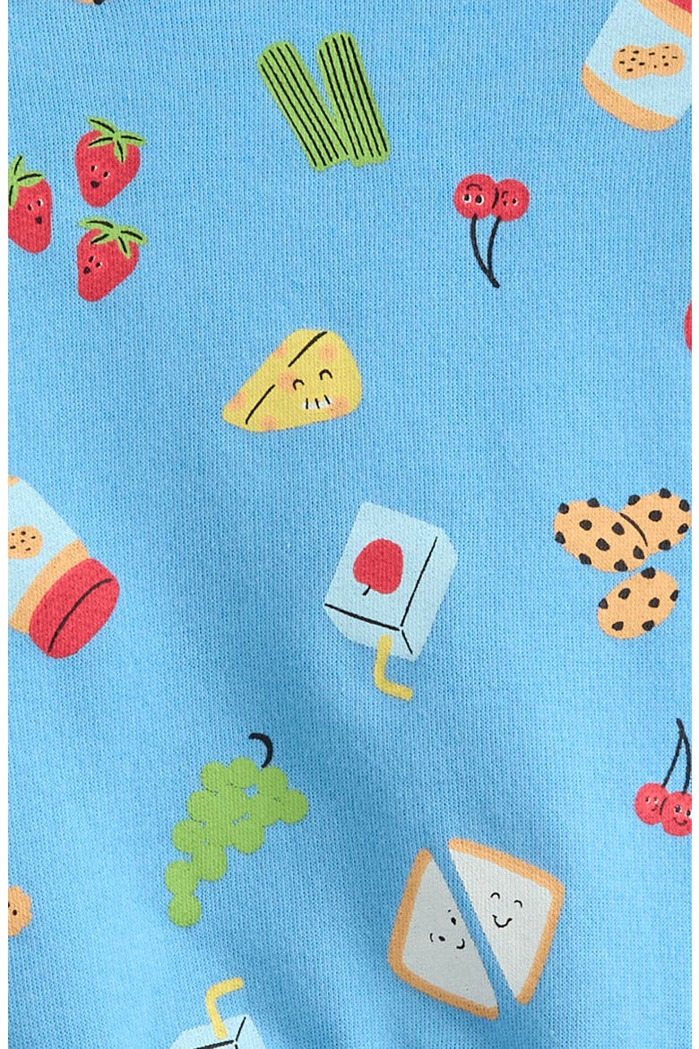 Print Fleece Sweatshirt & Joggers Set, Alternate, color, BLUE COVE HAPPY SNACKS