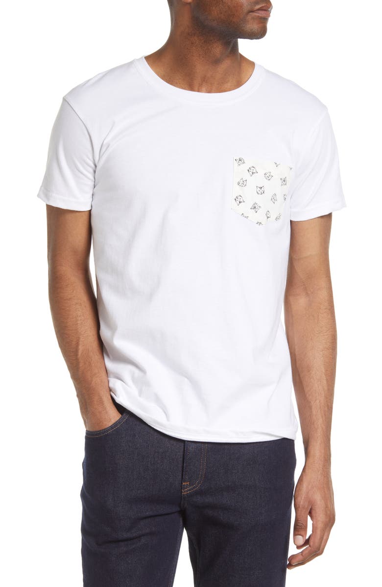 Naked & Famous Denim Men's Cat Pocket Cotton T-Shirt, Main, color, 