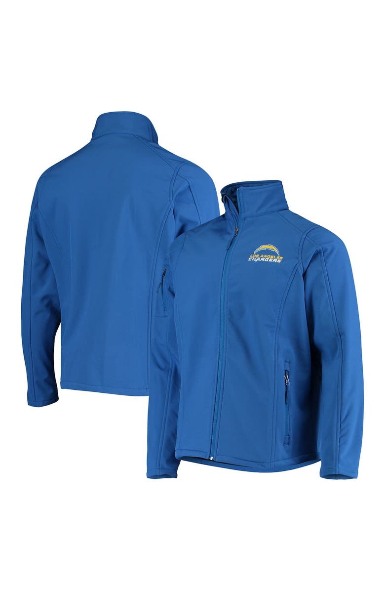 DUNBROOKE Men's Dunbrooke Powder Blue Los Angeles Chargers Sonoma Softshell Full-Zip Jacket, Alternate, color, Powder Blue