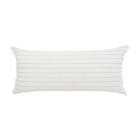 Idora Hand-Woven Cotton Decorative Throw Pillow With Fringe Edges