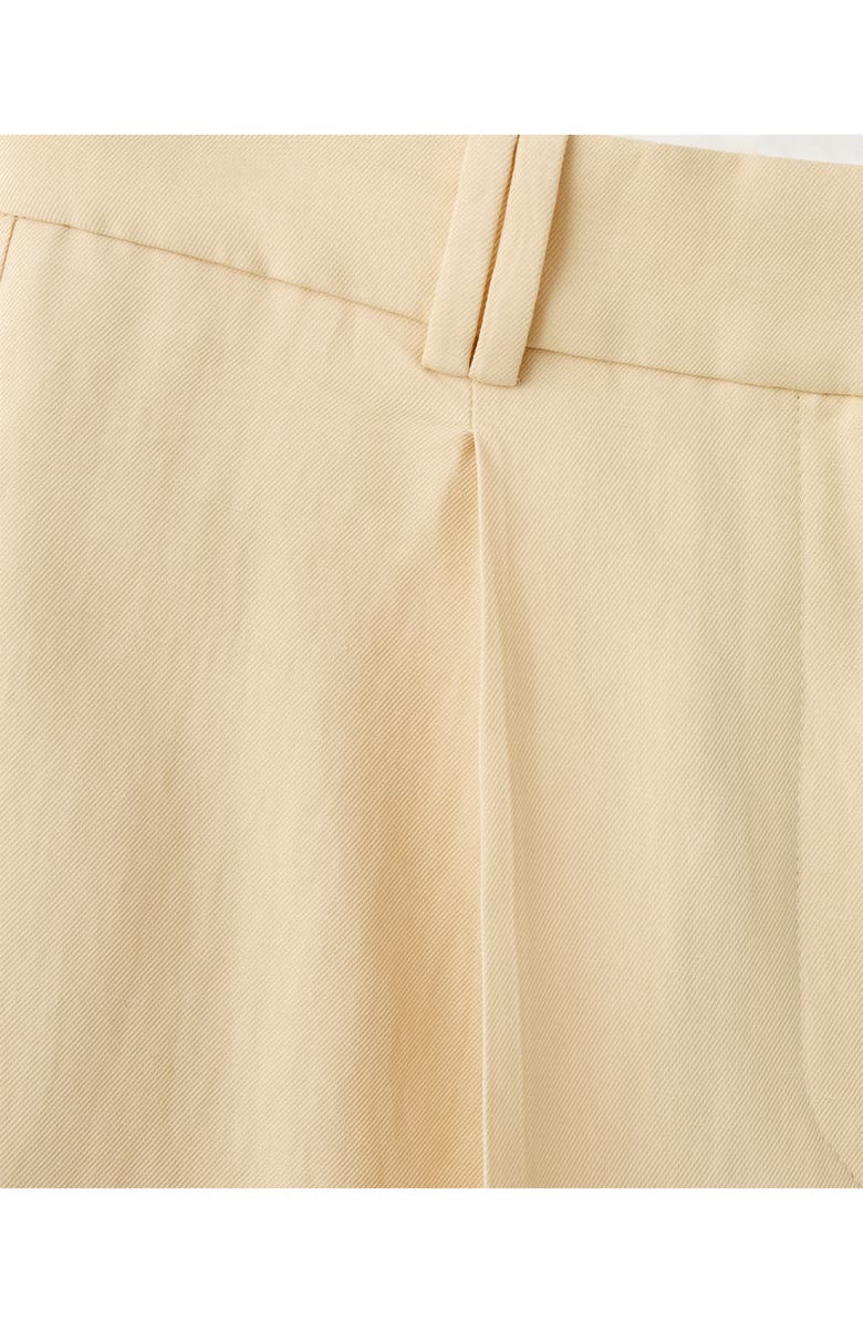MANGO Pleated Straight Leg Pants, Alternate, color, Yellow