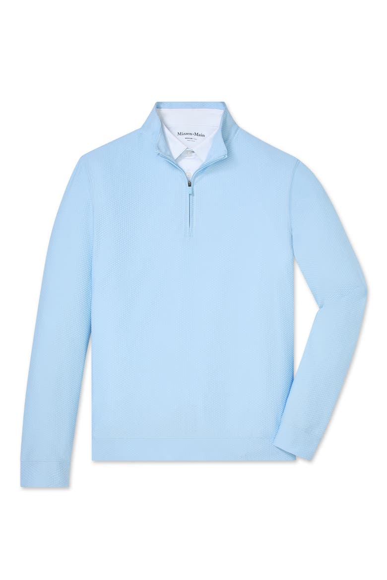 Easton Textured Quarter Zip Pullover, Alternate, color, CLOUD BLUE