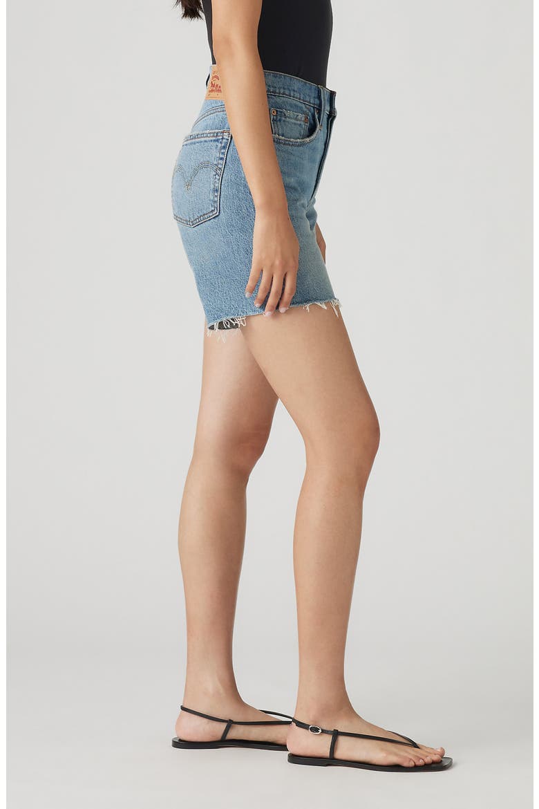 501® Mid Thigh Denim Cutoff Shorts, Alternate, color, TICKED AND UNTIED