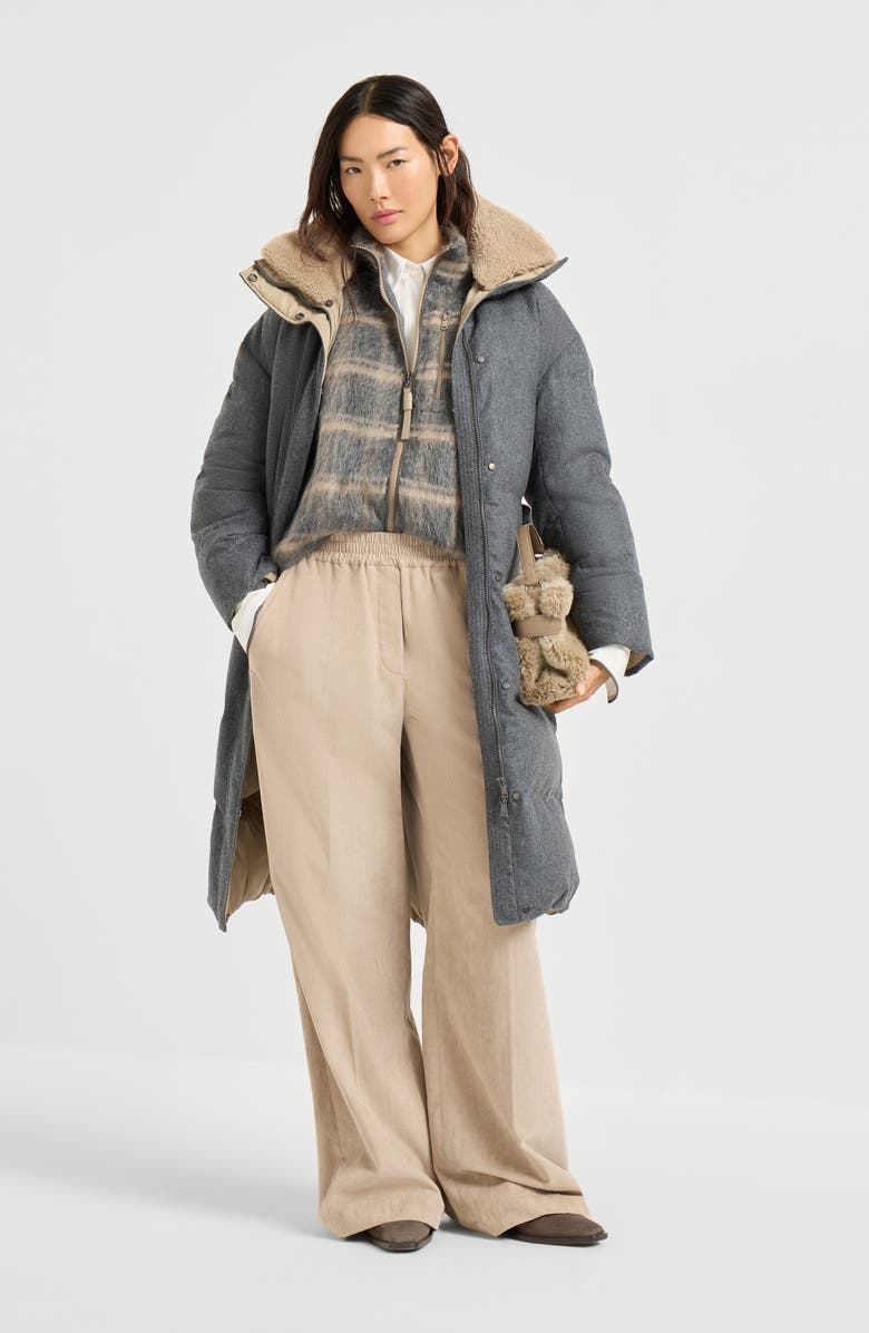 Brunello Cucinelli Crêpe de Chine shirt, Alternate, color, Ivory