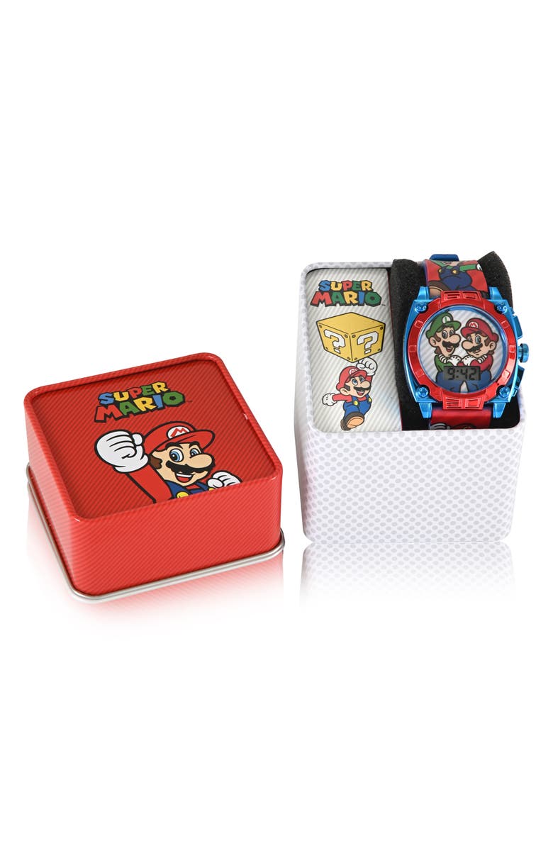 Accutime Kids' Mario & Luigi Digital Watch, Alternate, color, Blue/ White