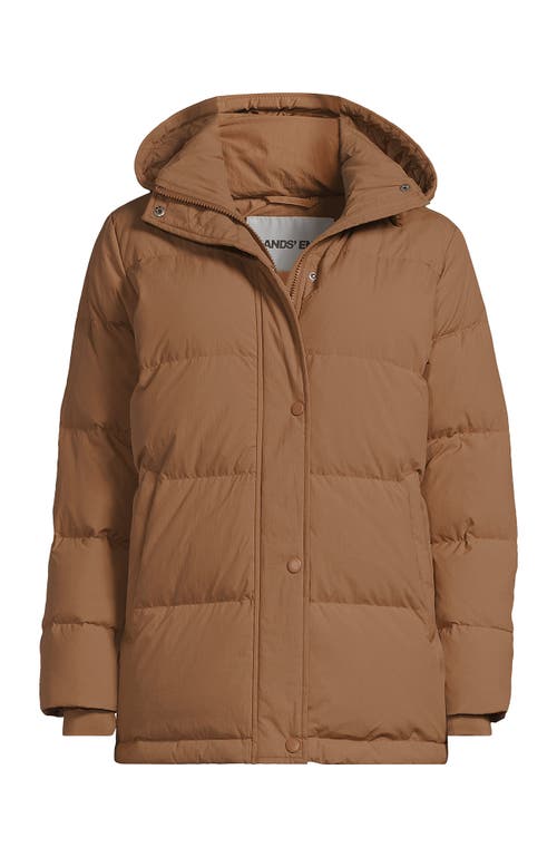 Lands' End Wide Channel 600 Down Puffer Jacket In Brown
