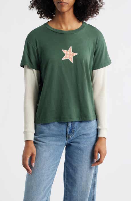 Daydreamer Appliqué Star Layered Long Sleeve T-Shirt