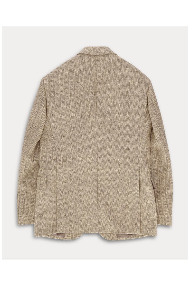 Bernardo Herringbone Blazer Jacket, Alternate, color, BEIGE
