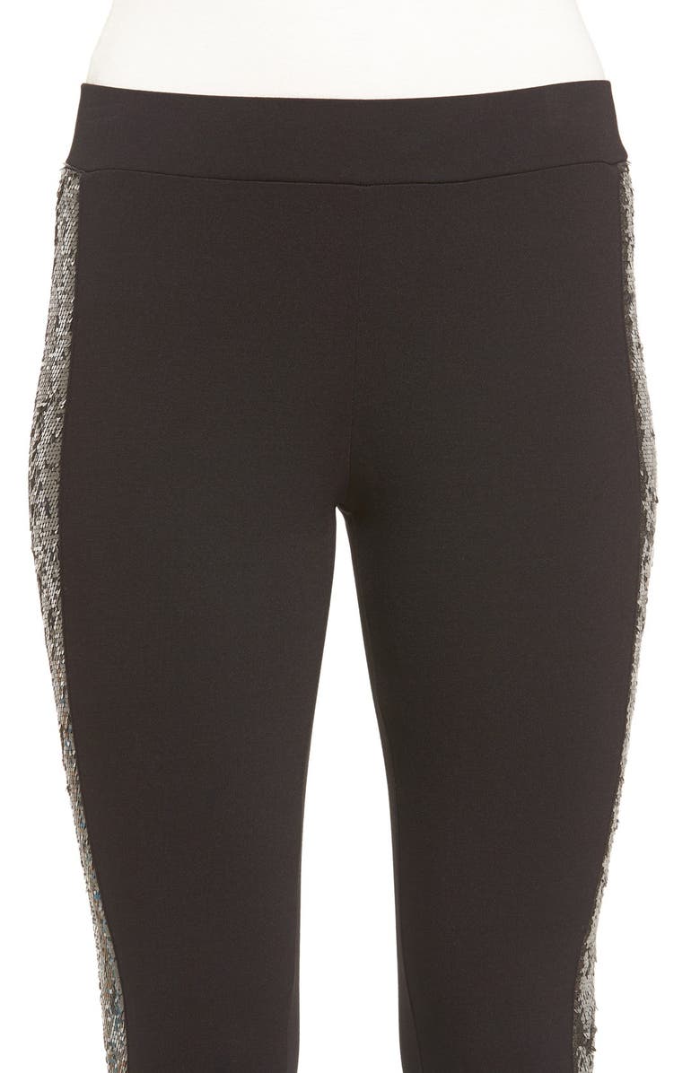 Nordstrom Sequin Sides Leggings, Alternate, color, 