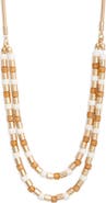 Nordstrom Double Row Tube Beaded Necklace
