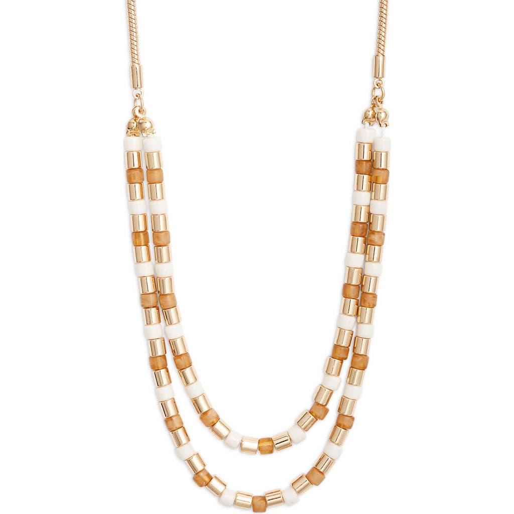 Nordstrom Double Row Tube Beaded Necklace