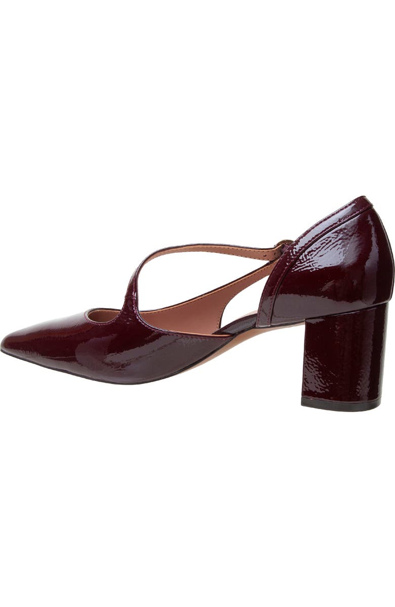 Linea Paolo Biondy Pointed Toe Half d'Orsay Pump, Alternate, color, Dark Cherry