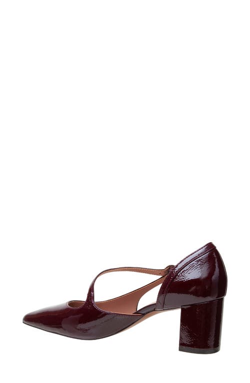 Linea Paolo Biondy Pointed Toe Half D'orsay Pump In Burgundy
