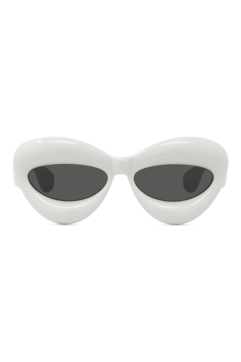 55mm Cat Eye Sunglasses, Main, color, GREY / SMOKE
