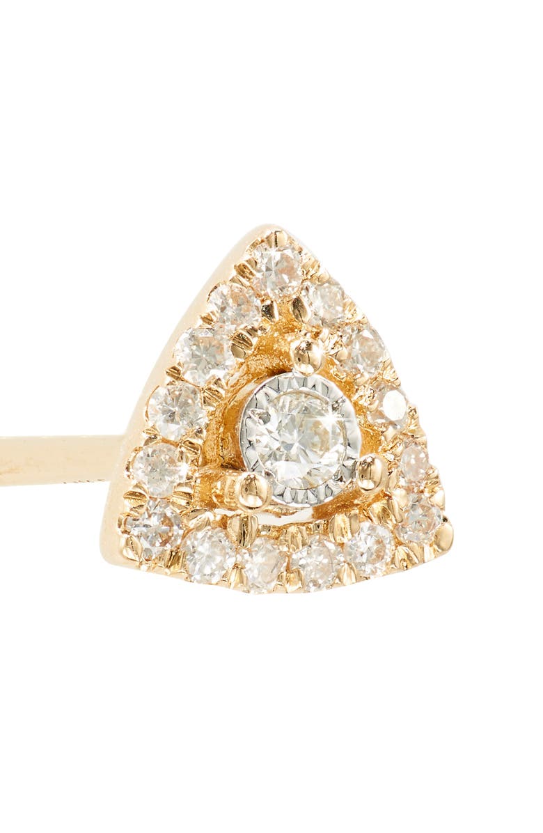Dana Rebecca Designs Ava Bea Triangle Stud Earrings, Alternate, color, Yellow Gold