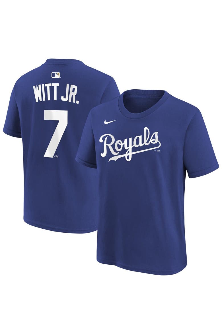Youth Nike Bobby Witt Jr. Royal Kansas City Royals Name & Number T-Shirt, Main, color, Royal