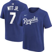 Nike Youth Nike Bobby Witt Jr. Royal Kansas City Royals Name & Number T-Shirt