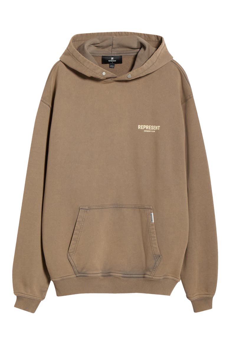 Owners' Club Cotton Graphic Hoodie, Alternate, color, ALMOND
